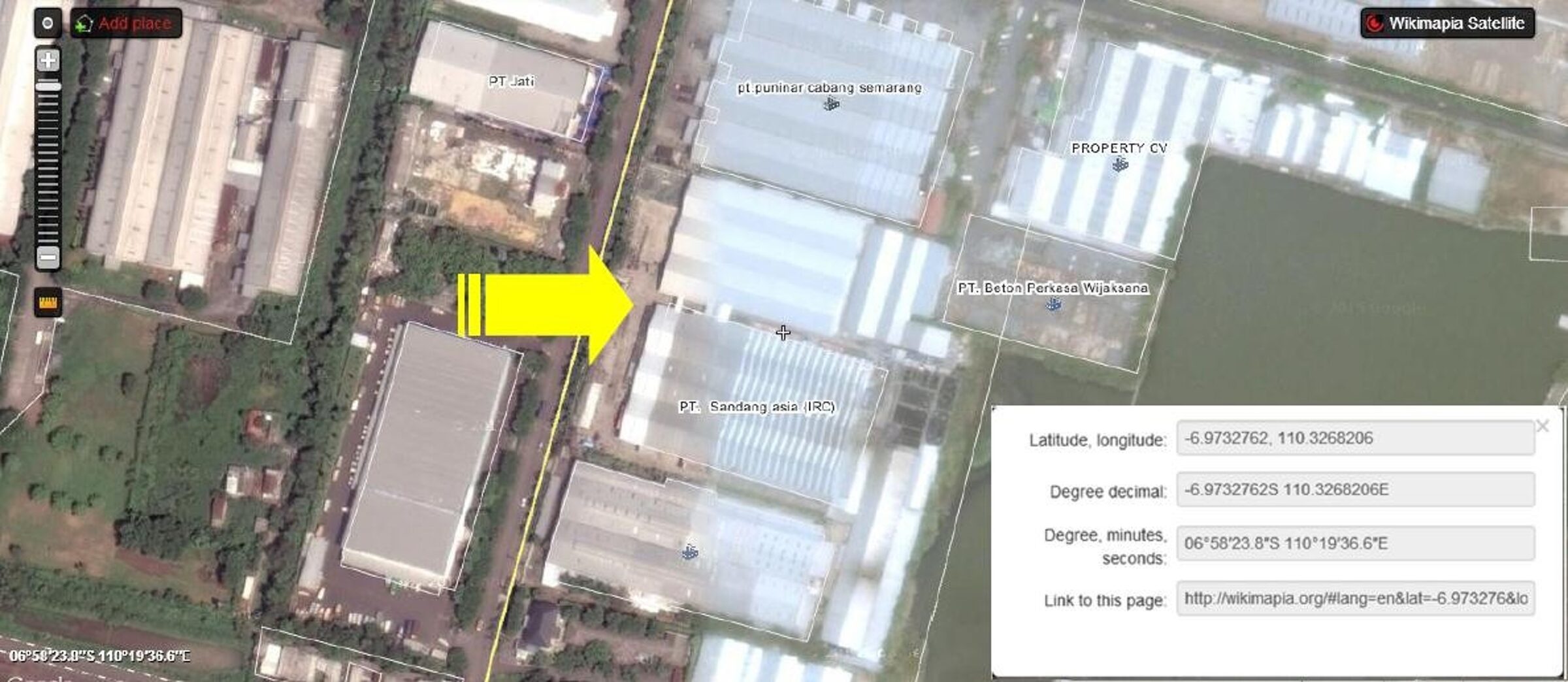 Factory location at Sandang Asia
